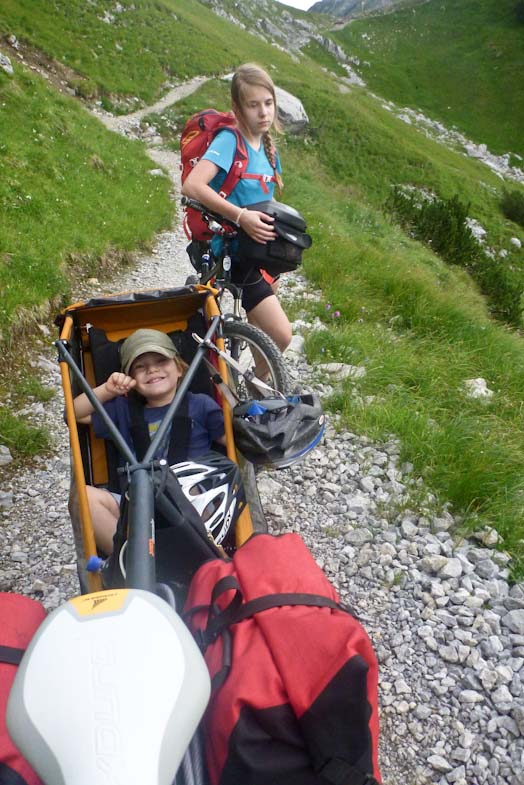 Singeltrailer auf Singletrail