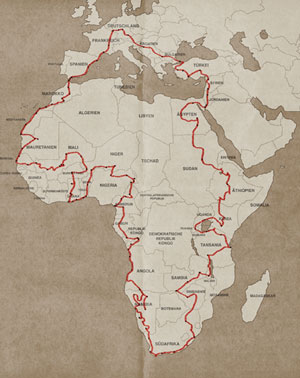 Africa Overland Route