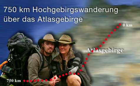 750 km über das Atlasgebirge