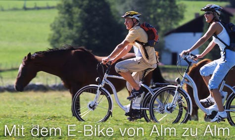Mit dem E-Bike von Alm zu Alm