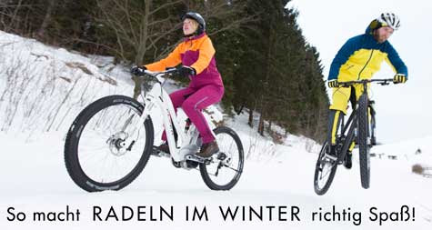 Biken in Schnee und Eis