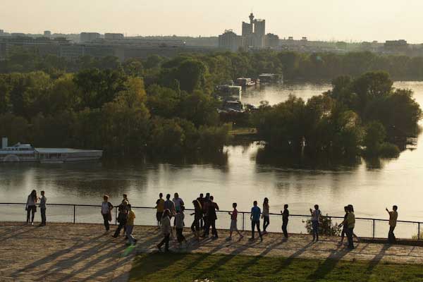 Blick auf Save und Donau