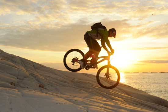 Bikeszene Abendstimmung